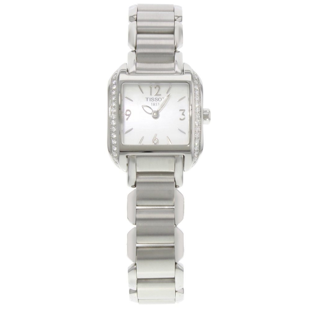 T-Wave Mother Pearl Dial Steel Diamonds Watch